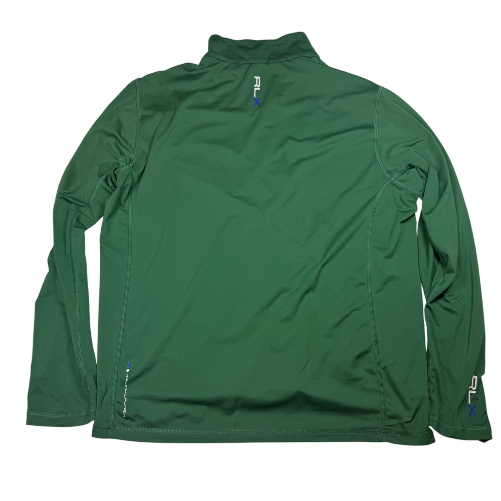 RLX Ralph Lauren Mens Green Quarter Zip Pullover Golf Performance Shirt Large - Picture 2 of 6
